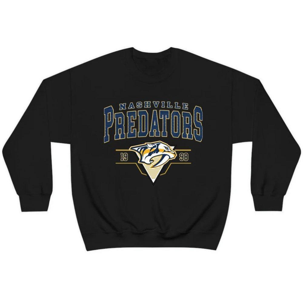 Ice Hockey Black Sweater, Nashville Predators 1998 Sweatshirt